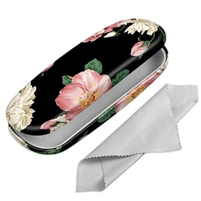 Image of FINTIE Hard Shell Glasses Case for Women Men Fashion Reading Protective Spectacle Cases with Cleaning Cloth