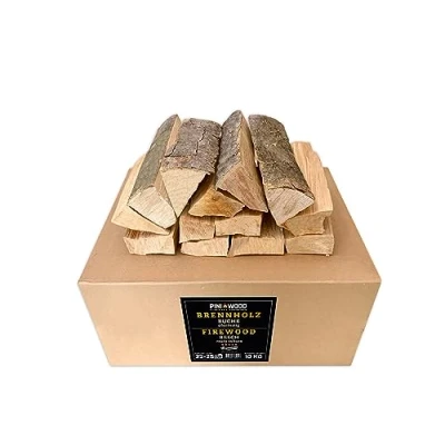 Image of PINI Beech Firewood 10 kg, Oven Ready, for Fireplace, Grill, Fire Bowl, Pizza Oven, Smoker