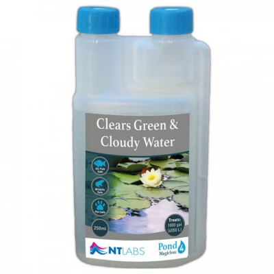 Image of NT Labs Pond Magiclear, Clears Green and Cloudy Water, Control Against Algae Build up, Improves Water Quality, Flocculant (500 ml)