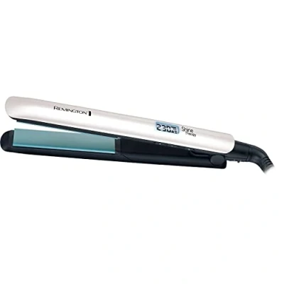 Image of Remington Shine Therapy Hair Straightener with Advanced Ceramic coating infused Moroccan Argan Oil for sleek &amp; smooth glide, Floating plates, Digital display, 9 settings 150C230C, S8500