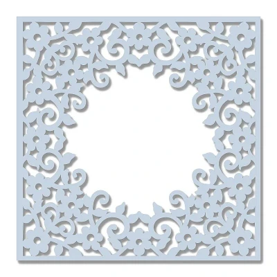 Image of Sweet Dixie 6&quot; x Stencil Floral Frame, Off/White