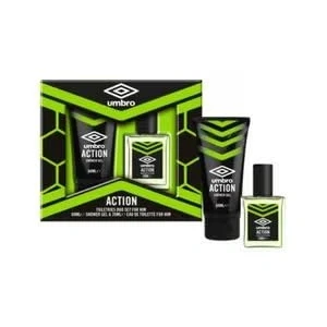 Image of Umbro Action 2 Piece Gift Set, Shower Gel 60ml &amp; Eau De Toilette Spray 20ml, 80 ml