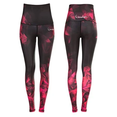 Image of Winshape Women&#039;s Functional Power Shape Tights High Waist Hwl102, Sapphire/Ruby/Emerald, Slim Style with Non Slip Effect, Fitness, Leisure, Sports, Yoga, Workout Leggings
