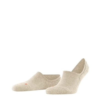 Image of FALKE Unisex Keep Warm U In Wool No Show Plain 1 Pair Liner Socks, Beige Melange 4043, 4 5