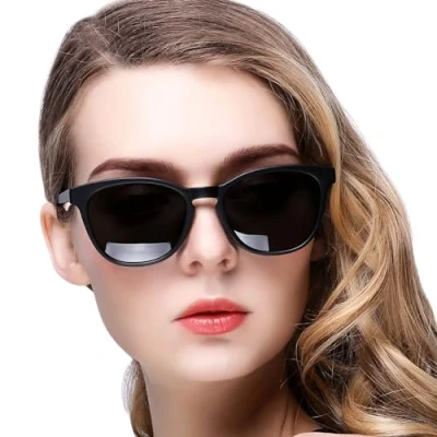 Image of KANASTAL Sunglasses Ladies Black Polarised Women Dark Classic Trendy Vintage lense frame Sun Glasses UV 400 Protection Matte