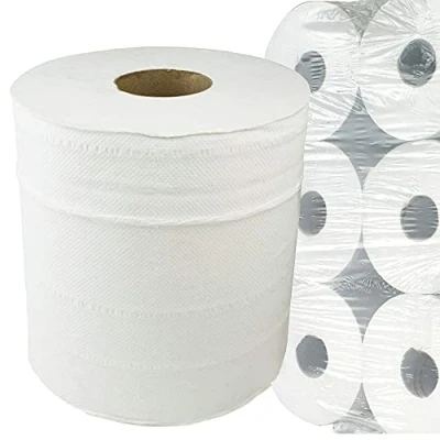Image of 6 Pack Centrefeed Rolls White 2ply Paper Towels Embossed Wiper Cleaning Multipurpose Roll