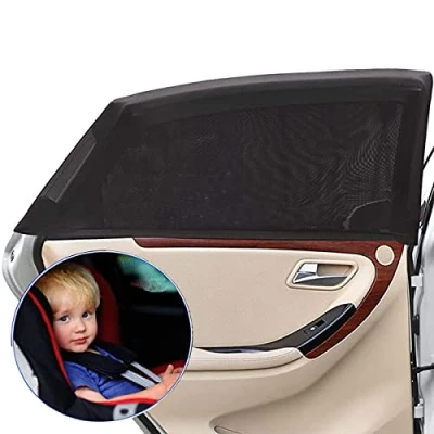 Image of Car Window Shades For Baby，Car Sun Shade Baby Uv Protection Adults Pets, Blinds Fits Most Vehicles (2pack)