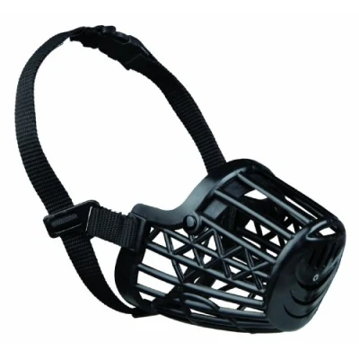 Image of TRIXIE Nylon and plastic dog muzzle, for Golden Retriever, L XL (35 cm), Black
