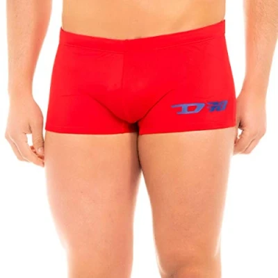 Image of Diesel Mens Boxer swimsuit with inner lining 00SMNR 0NAXK Red Size Medium