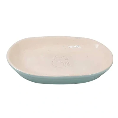 Image of Nobby Jada Cat Ceramic Bowl, Mint/Cream, 16 x 12 2.5 cm, 0.10 L, 1 Piece