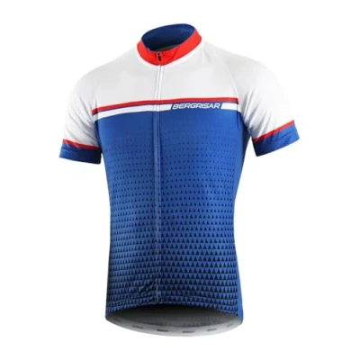 Image of BERGRISAR Men&#039;s Cycling Jerseys Short Sleeves Bike Bicycle Shirt 005white M