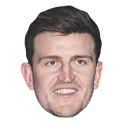 Image of CM230 Harry Maguire Cardboard Face Mask With Tabs &amp; Elastic Great Talking Point