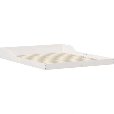 Image of vidaXL White 140 x 210 cm Solid pine wood