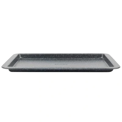 Image of Salter BW07033EU7 Megastone Baking Tray 37cm Non Stick Oven Tray, Flat Lightweight Carbon Steel, Durable For &amp; Roasting, Easy Clean, Safe To 220C, 37 x 25cm With Raised Edges