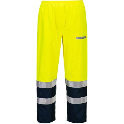 Image of Portwest Bizflame Multi Light Arc Hi Vis Trousers Yellow/Navy Large