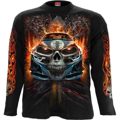 Image of Spiral Speed Freak Longsleeve T Shirt Black M