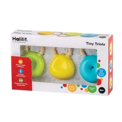 Image of Halilit Triola Baby Musical Sensory Gift Set. Quality Pastel Coloured Instrument Shakers for Babies Toddlers and Children. BPA Free 3 months +