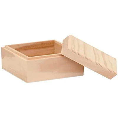 Image of Glorex Wood Box, Wood, natural, 9 x 7 cm
