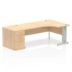 Image of Impulse 1800 Right Hand Wire Managed Workstation 800 Pedesta