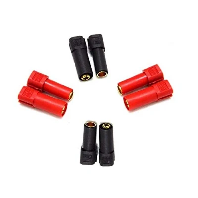 Image of YoWoo Power 4 Pairs Amass XT150 Connector Adapter Male Female Plug 6mm Gold Banana Bullet Set for Battery ESC and Charge Lead