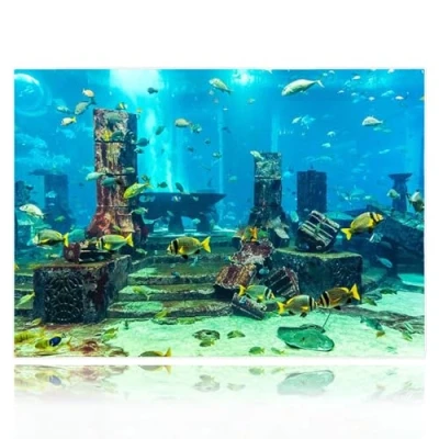 Image of Fish Tank Sticker, Aquarium Background PVC Coral Underwater Poster Wall Decorations Sticker (61 x 30cm)