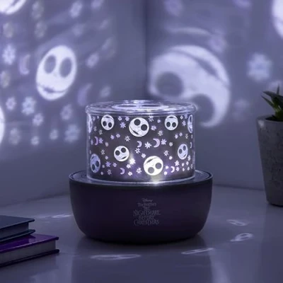 Image of Paladone Nightmare Before Christmas Projection Light Officially Licensed Projector Lamp with Sounds &amp; Interchangeable Spooky Scenes Feautring Jack Skellington, 4 Modes, Halloween Decor