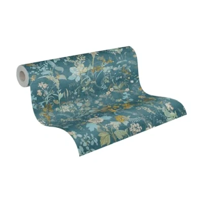 Image of A.S. Création The BOS 388253 Non Woven Wallpaper Jungle 10.05 m x 0.53 Made in Germany Petrol Blue