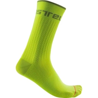 Image of CASTELLI 4521552 383 DISTANZA 20 SOCK Socks Men&#039;s ELECTRIC LIME Size S/M