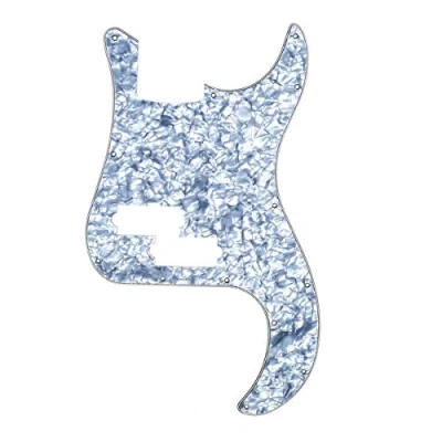 Image of Musiclily 13 Hole P Bass Pickguard for Fender American/Mexican Standard Precision Bass,4Ply Grey Pearl