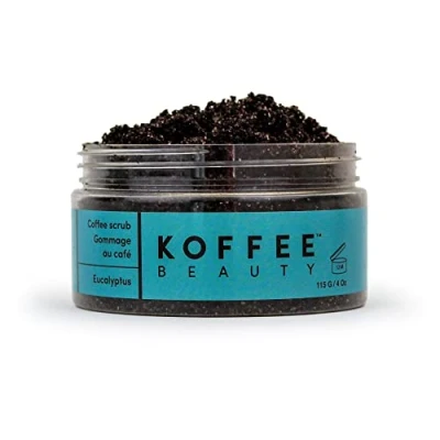 Image of Koffee Beauty Eucalyptus Coffee Scrub Exfoliating Body And Face Polish, Smooth Skin With Ease Invigorate Senses Fragrance Formula For Naturally Radiant 4 Oz