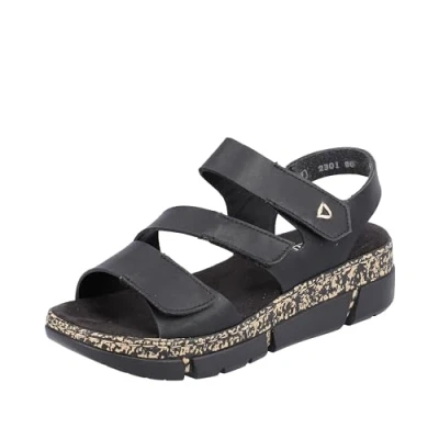 Image of Rieker Women&#039;s V2301 Sandal, Black, 5 UK