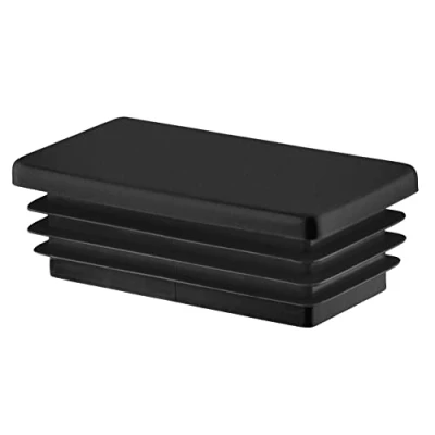 Image of Lamellar plugs End Caps for rectangular pipe 70x40 mm 10 pcs. Black RAL 9005 Plastic 7x4 cm EMFA ®