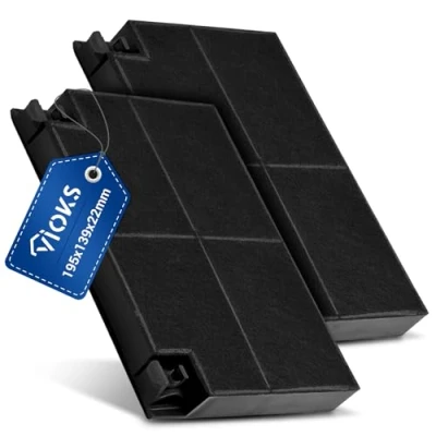 Image of Cooker Hood Filter 2X CDA Charcoal Replacement for Zanussi 902979355/2 EFF70 195x139mm Carbon Filters from Alno Altus Beko Electrolux Zanker