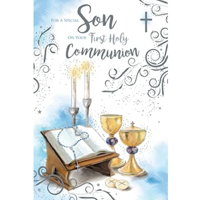 Image of To A Special Son On Your First Holy Communion Card Lovely Verse