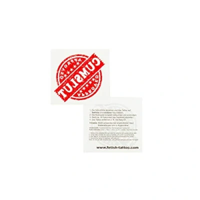 Image of 1 x APPROVED CUMSLUT Stamp in red Sexy Kinky Fetish Tattoo (1)