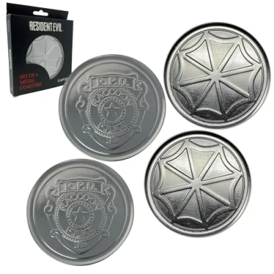 Image of Resident Evil Set of 4 Embossed Metal Coasters
