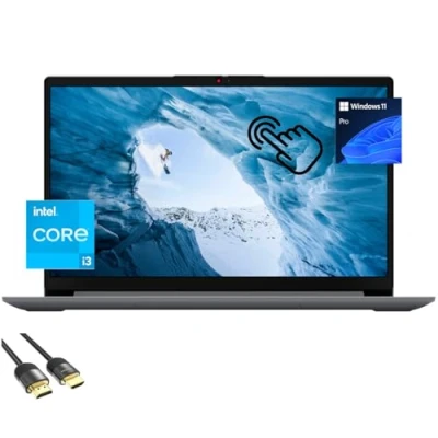 Image of Lenovo Ideapad 1i Laptop, 15.6&quot; FHD TouchScreen Display, 12th Gen Core i3 1215U, 8GB RAM, 512GB PCIe SSD, WiFi 6, Keypad, Webcam, USB C, SD Card Reader, US Version KB, PDG HDMI, Win 11 Pro