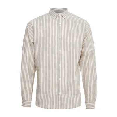 Image of Indicode Jeans Hanko Shirt, Men&#039;s, Size: Large, Greige