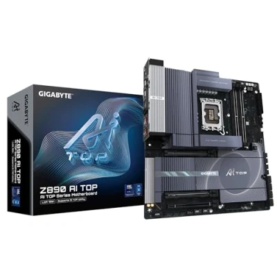 Image of GIGABYTE Z890 AI TOP Motherboard Supports Intel Core Ultra (Series 2) CPUs, 16+1+2 phases VRM, up to 9500MHz DDR5 (OC), 1xPCIe 5.0 + 3xPCIe 4.0 M.2, Wi Fi 7, 10 GbE LAN, Thunderbolt 5