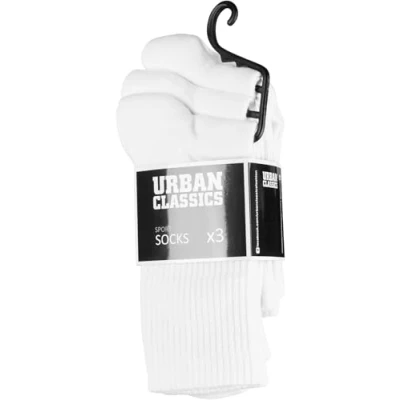 Image of Urban Classics Sport 3 PACK Socks, Men&#039;s, Size: 9 11.5, White