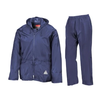 Image of Result Men&#039;s Heavyweight Waterproof Jacket And Trouser Set Royal Blue Large