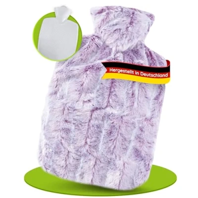 Image of Hugo Frosch Hot Water Bottle with Faux Fur Cover and Lining