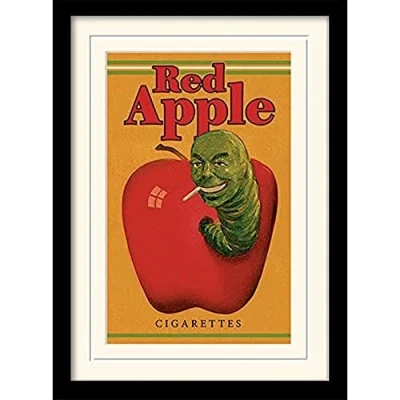 Image of Pulp Fiction (Red Apple Cigarettes 30x40 cm Mounted &amp; Framed