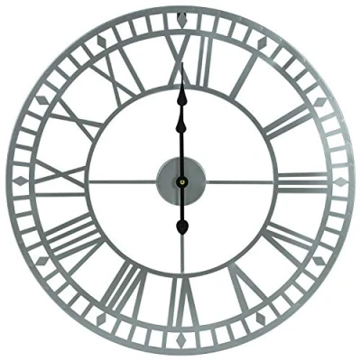 Image of Woodside 60cm Garden Wall Clock GREY