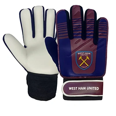 Image of West Ham United FC Official Football Gift Boys Goalkeeper Goalie Gloves