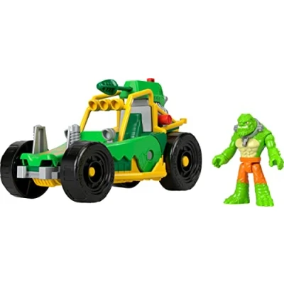Image of Imaginext DC Super Friends Killer Croc Figure &amp; Buggy Toy Car with Projectile Launcher for Preschool Pretend Play Ages 3+ Years, HML05