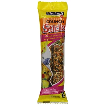 Image of Vitakraft Cockatiel Whole Grains &amp; Fruit Treat Sticks, 6.31 Ounce
