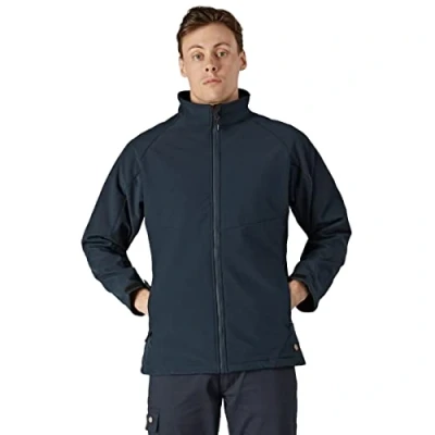 Image of Dickies Outerwear for Men, Softshell Jacket, Waterproof, Navy Blue, S