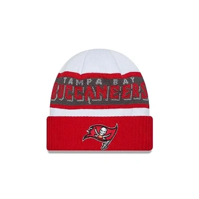Image of New Era Tampa Bay Buccaneers NFL 2023 Sideline Tech Knit OTC White Beanie