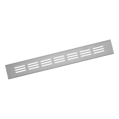 Image of 40x300mm Air Vent Cover Aluminium Ventilation Grille Silver Furniture Grill for Door, Wardrobe, Radiator